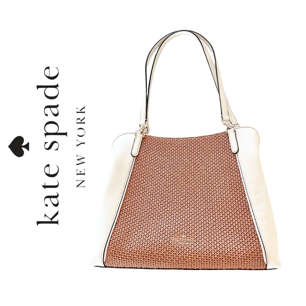 NWOT Kate Spade Jackson Straw Medium Triple Compartment Satchel Shoulder Bag